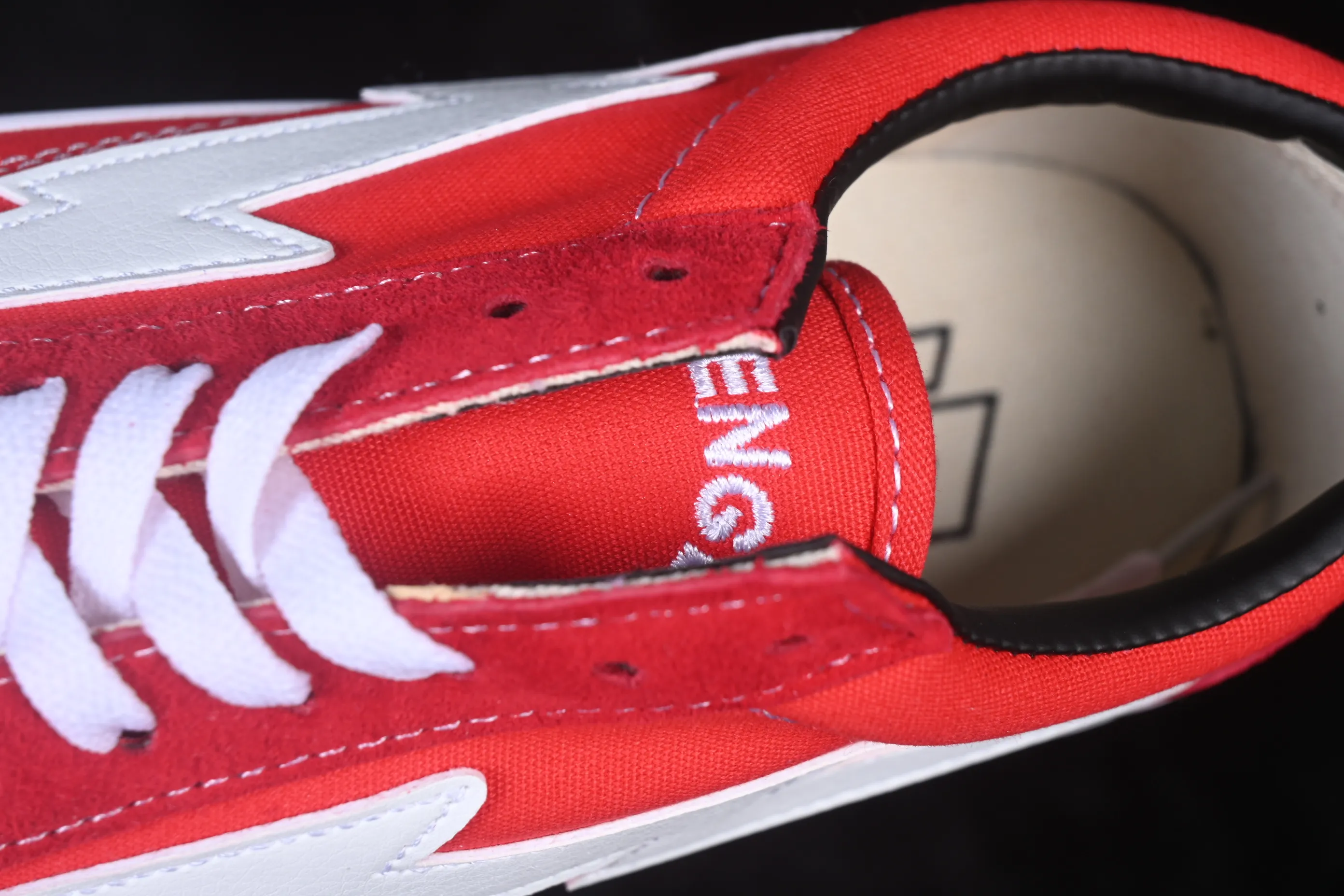 All categories Vans Vans series Vans Low Vans low-top Revenge x Storm Old Skool Lightning joint low-top casual sneakers red and white
